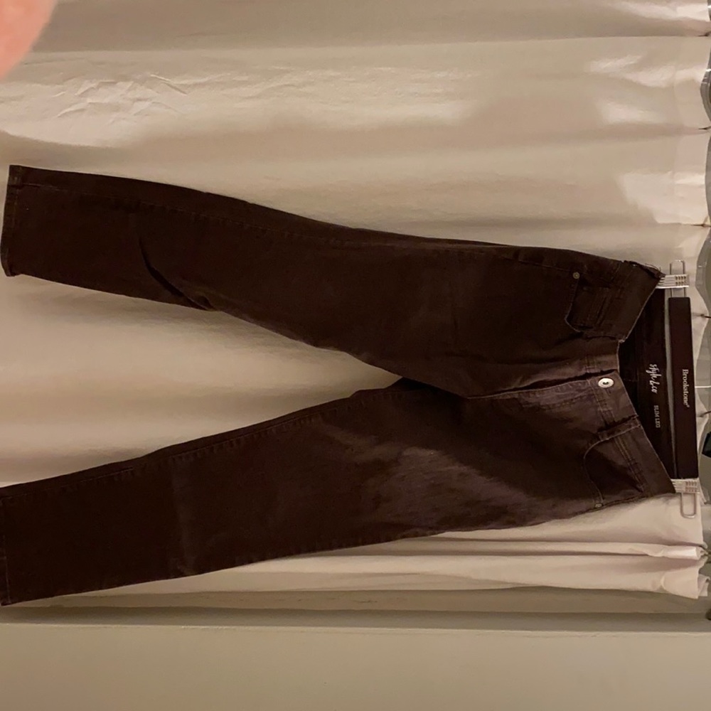 BROWN SLIM LEG DENIM BY “style & co” ANKLE HEIGHT SIZE 4p